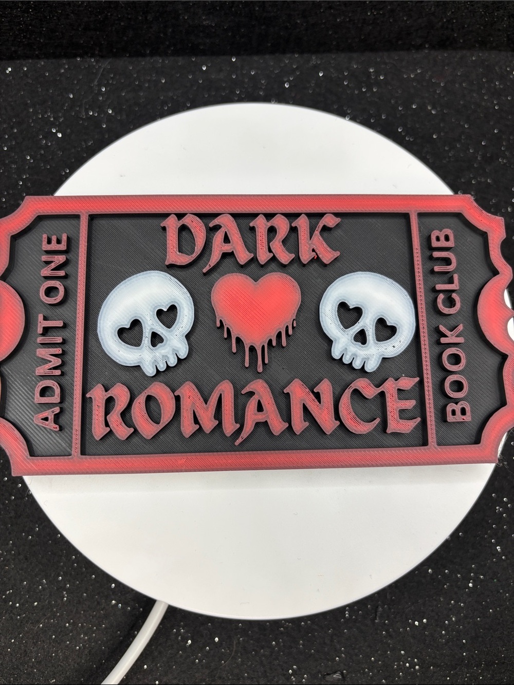 Dark Romance Book Club Ticket Shelf Decor 🎟️🖤 - Picture 4 of 5